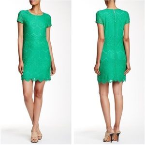 Green Lace Shift Dress